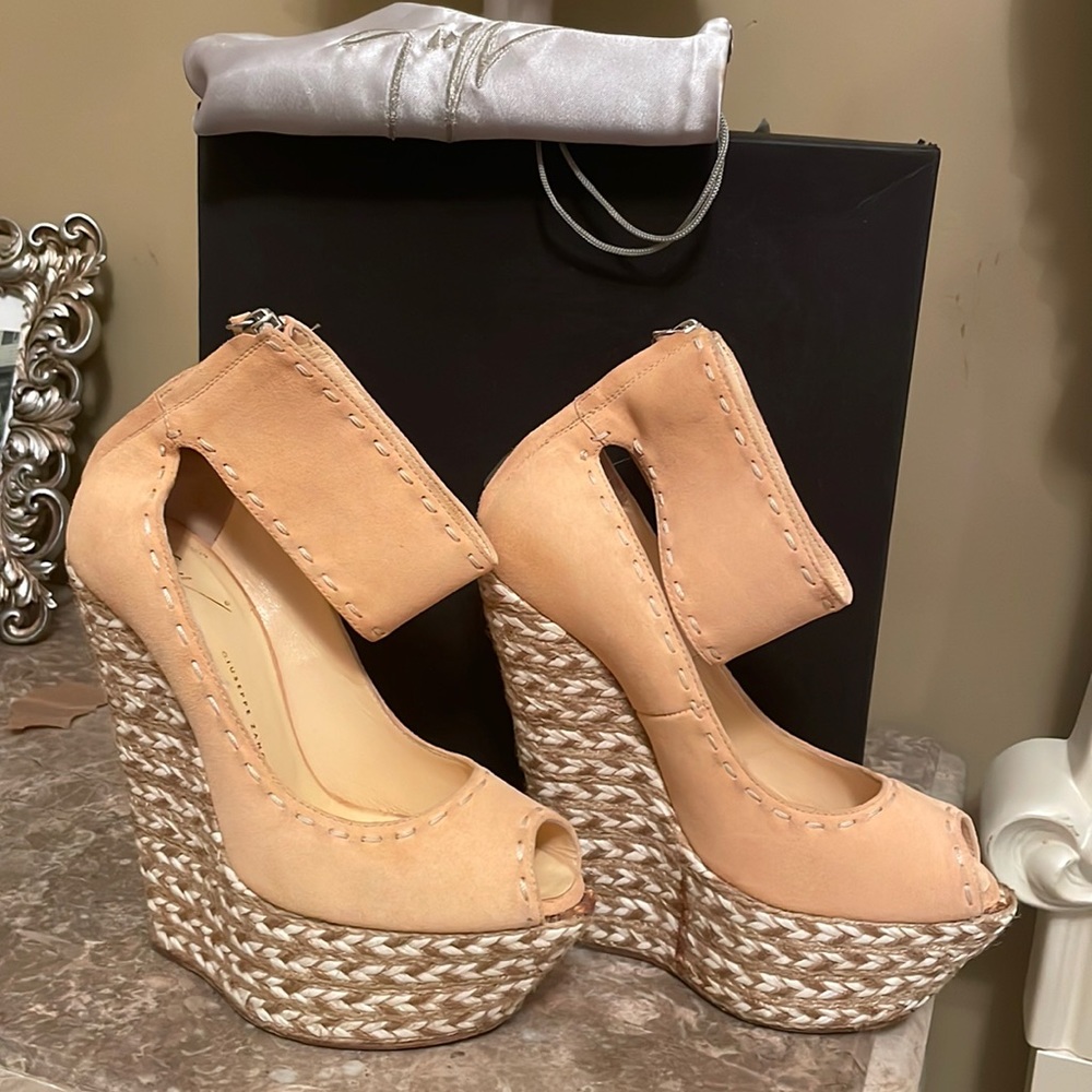 Giuseppe Zanotti wedge heels, 37.5 which is a 7-7.5 US